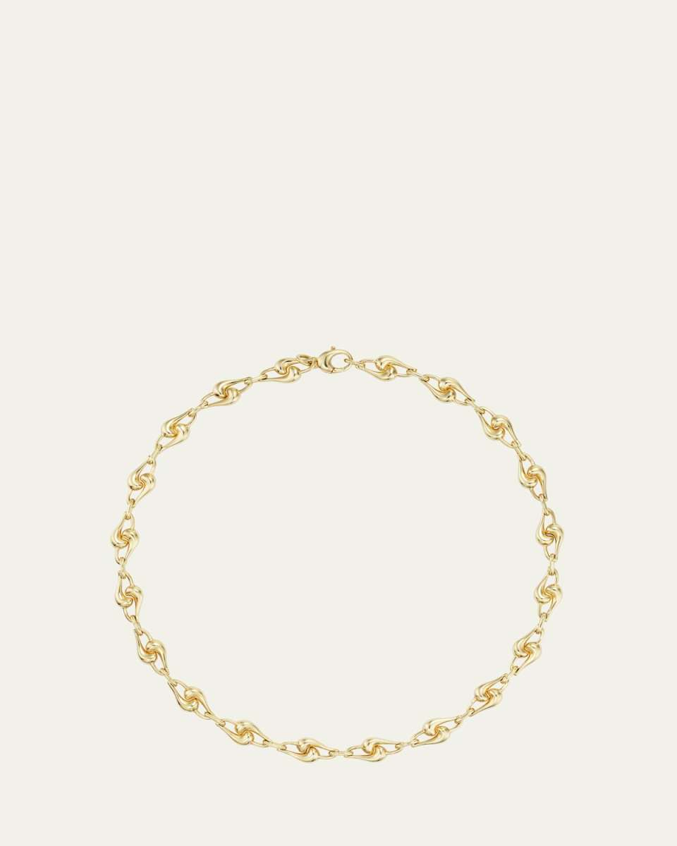 18K Medium Knot Link Necklace, 18"L